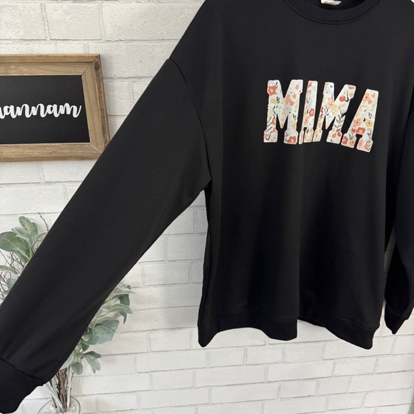 Black 'MAMA' Graphic Sweatshirt - Picture 4 of 7